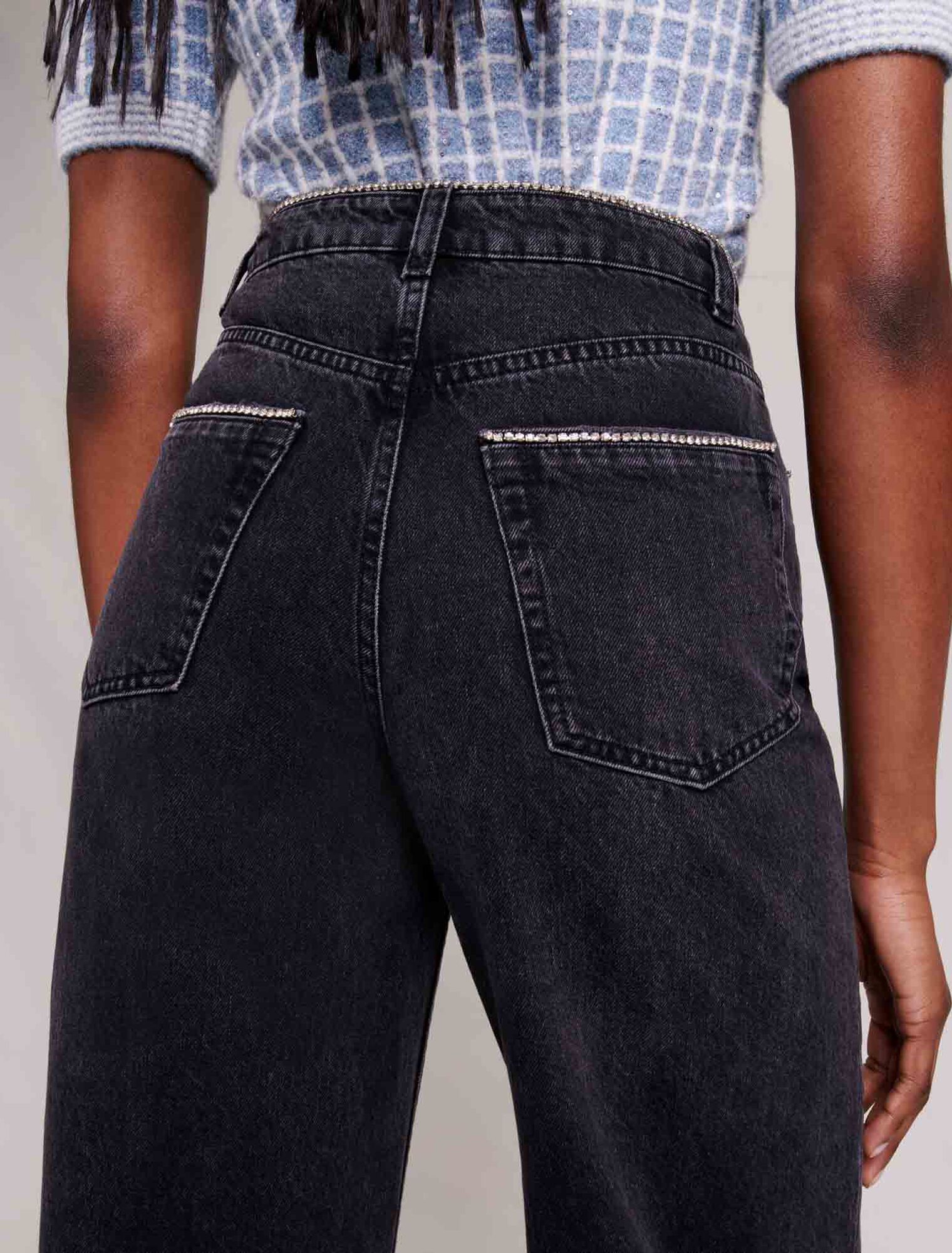 Jean large à strass