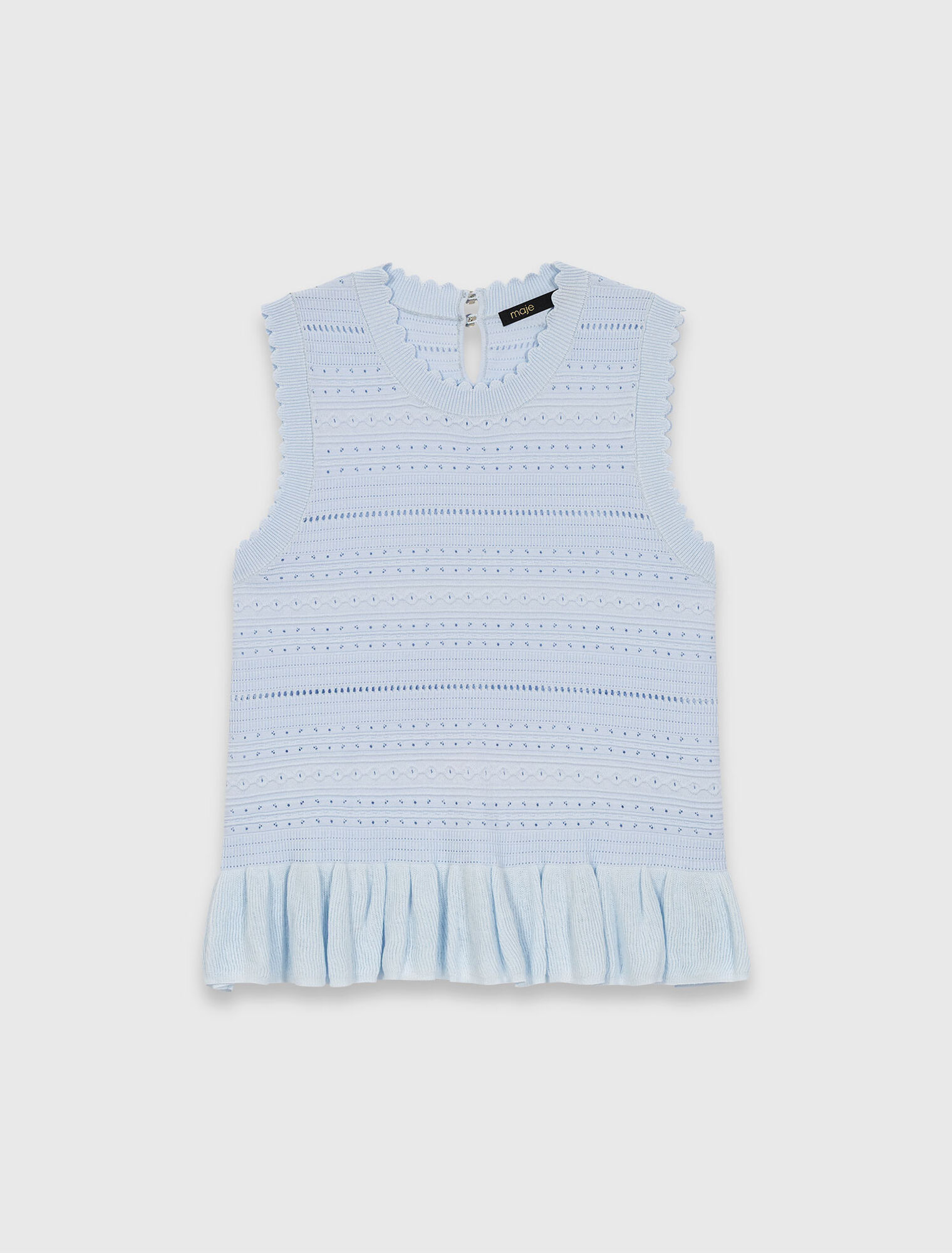 Top en maille avec volants