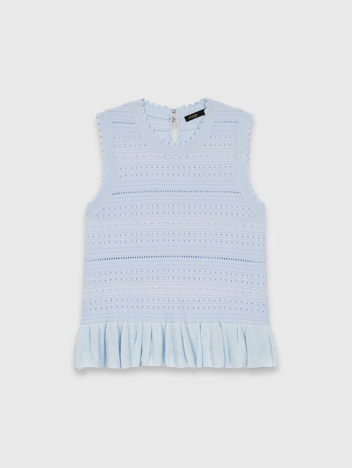 Top en maille avec volants