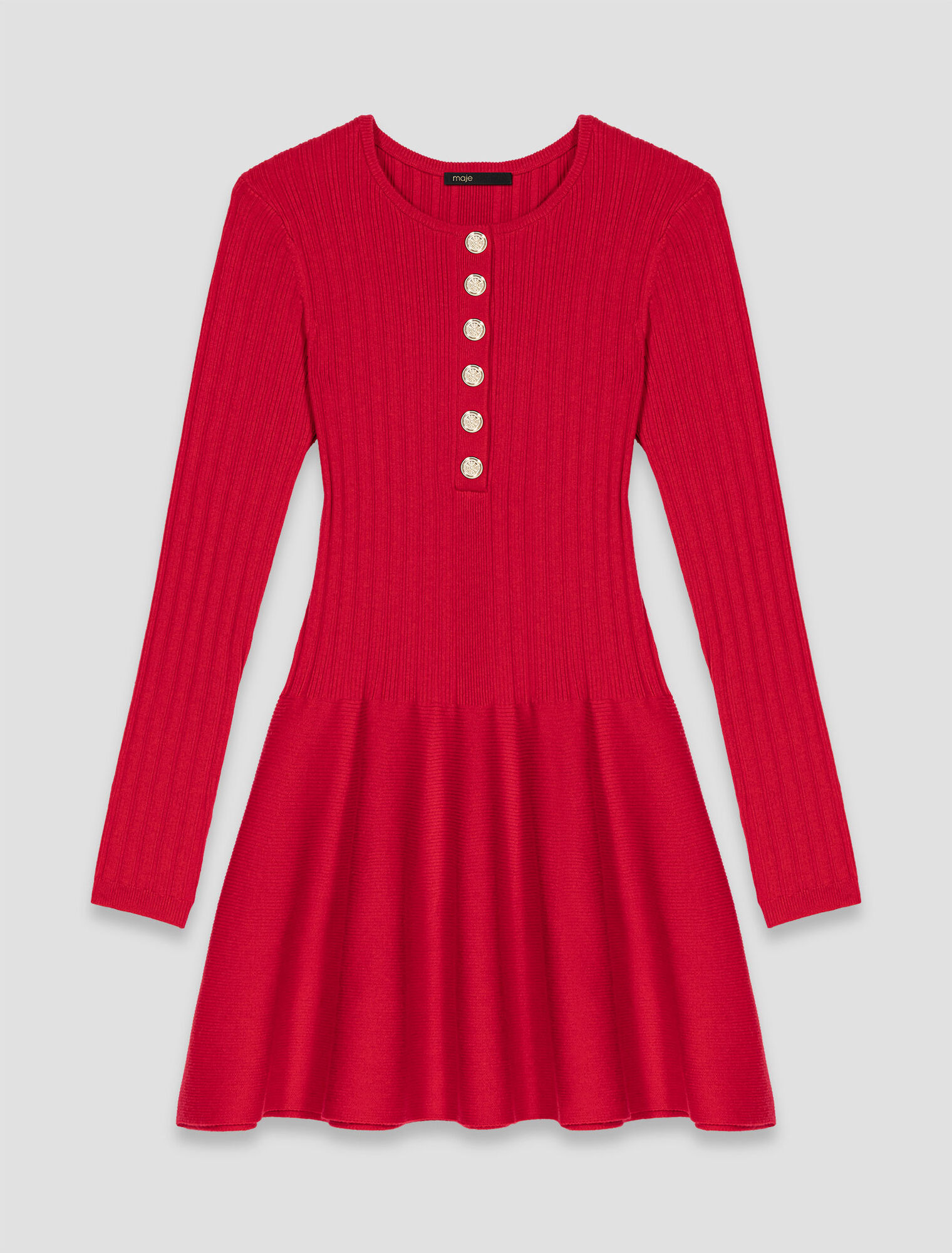 Robe en maille avec jupe évasée