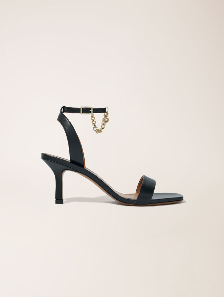 Sandales en cuir à talons