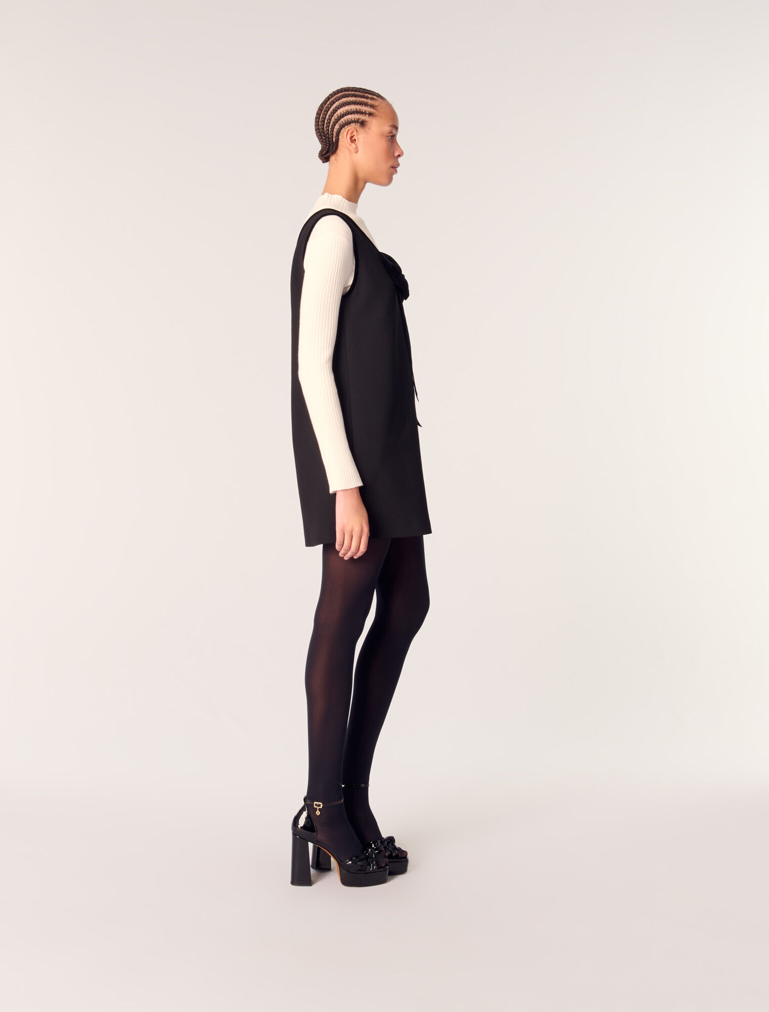 Robe chasuble col velours