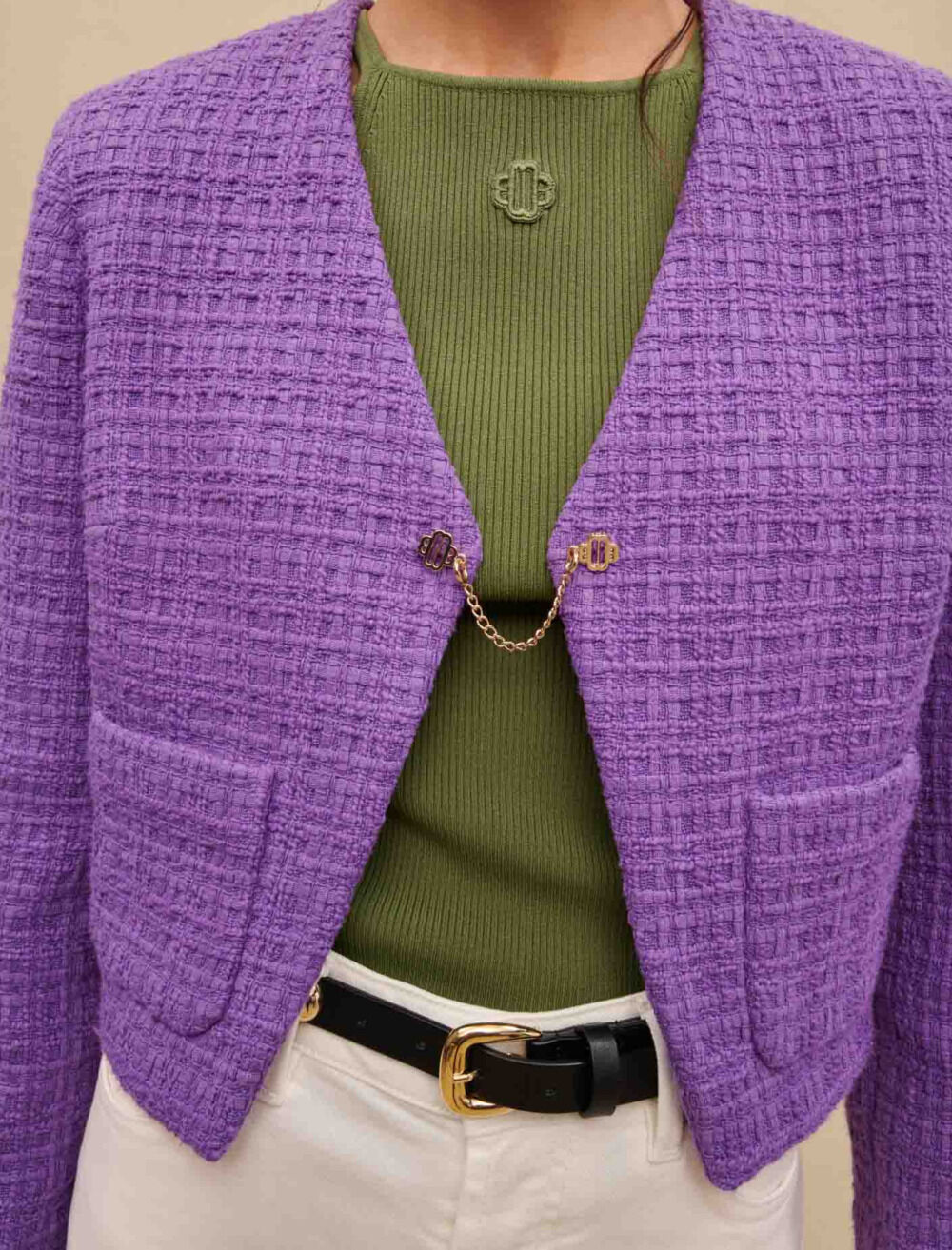Veste tweed maje shop