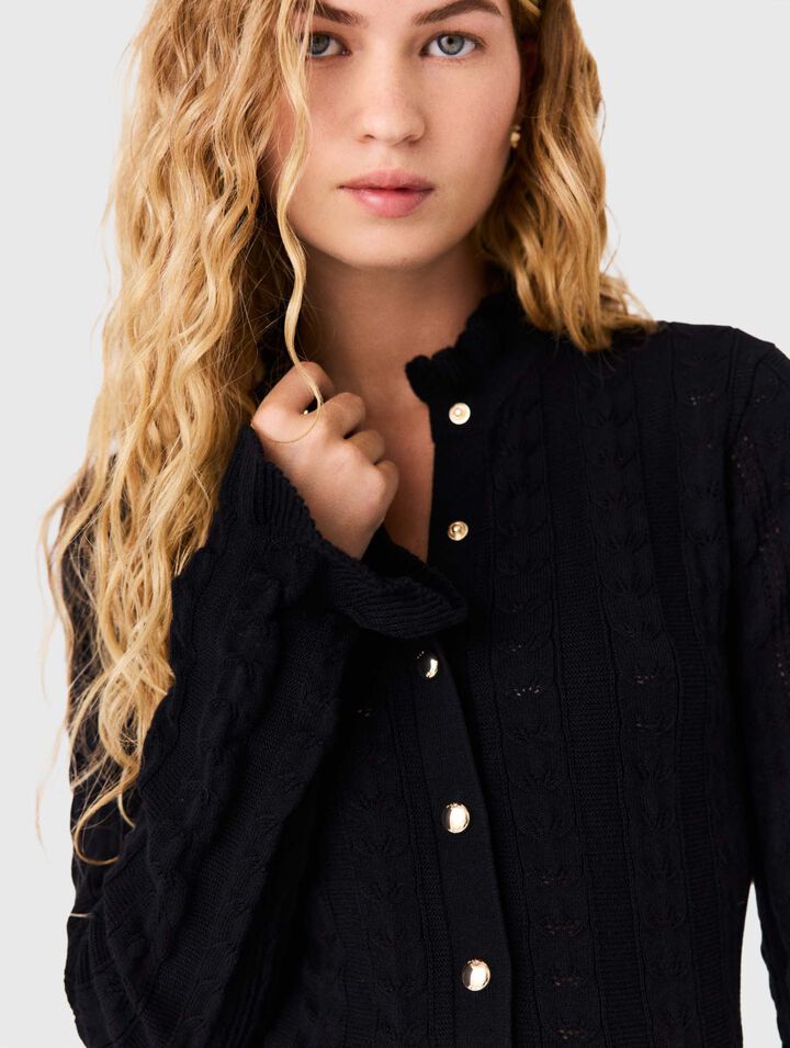 Robe courte en maille avec boutons