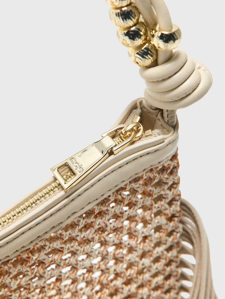 Sac hobo en mesh &agrave; franges