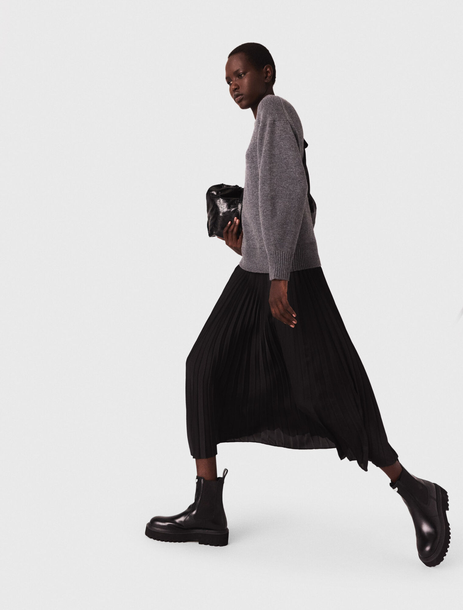 Robe longue bimatiere