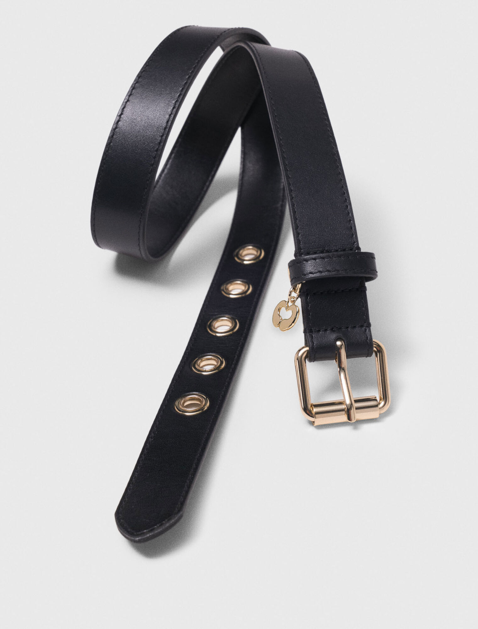 Ceinture en cuir &agrave; boucle Miss M