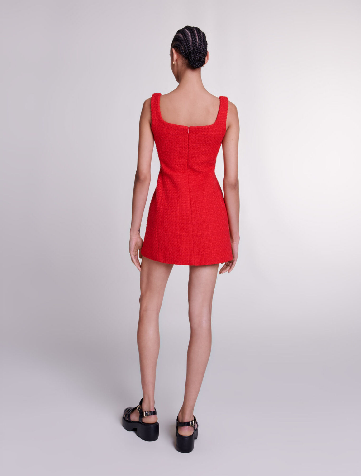Robe courte en tweed