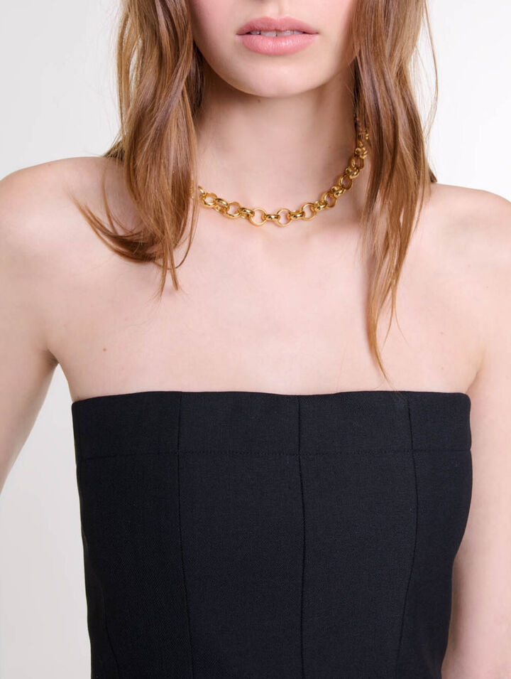 Top bustier &agrave; basque