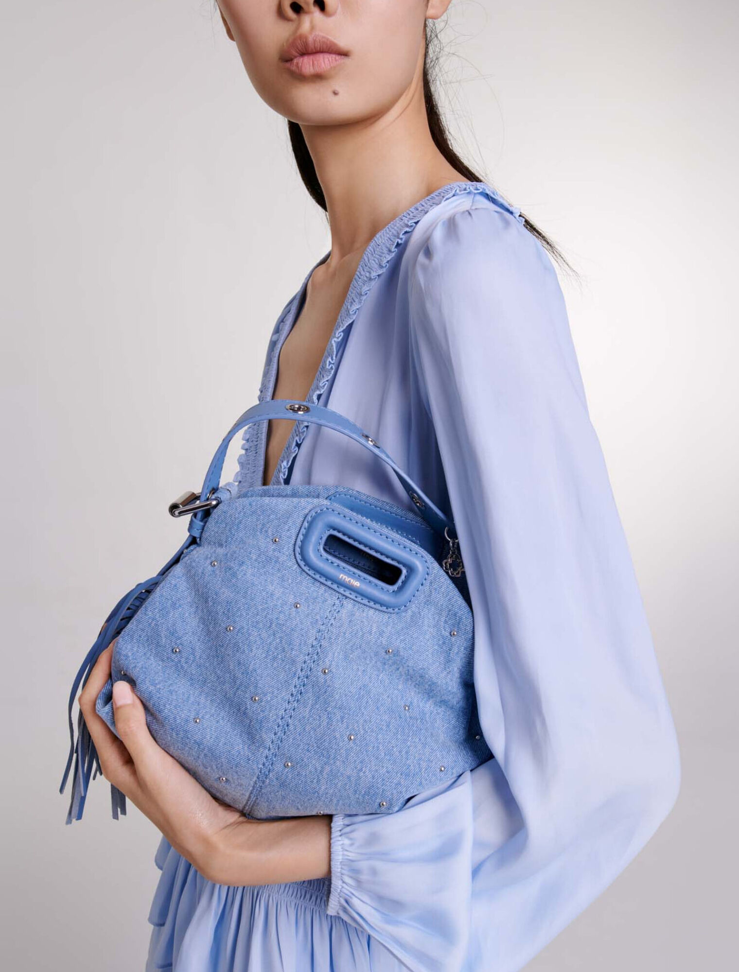Robe à volants bleue
