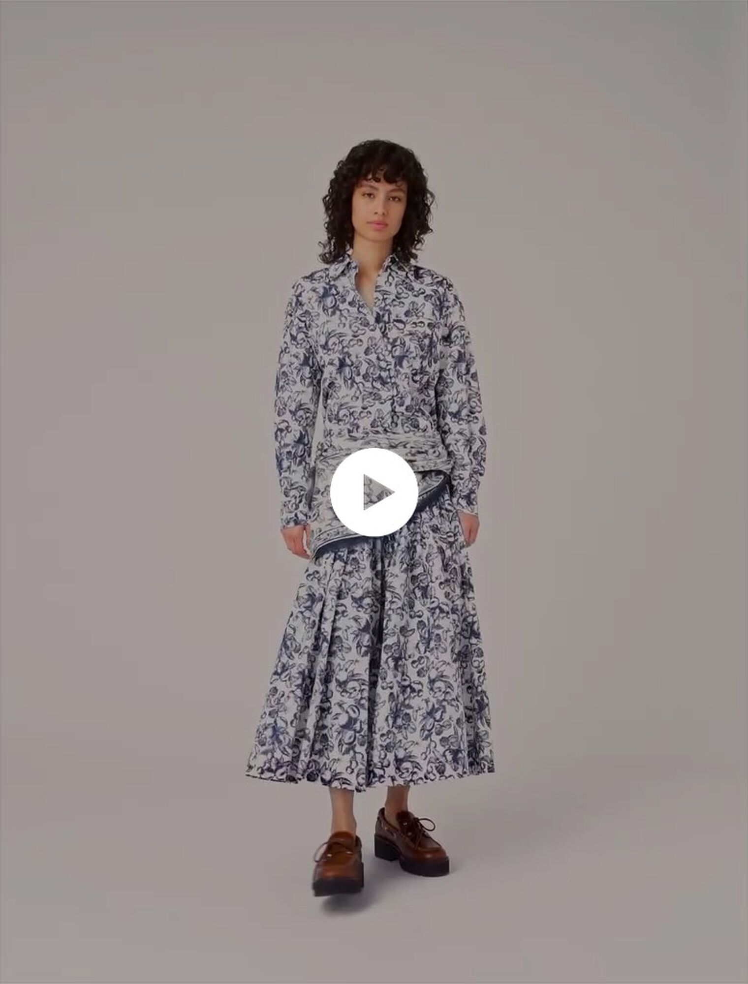 Chemise longue imprimée