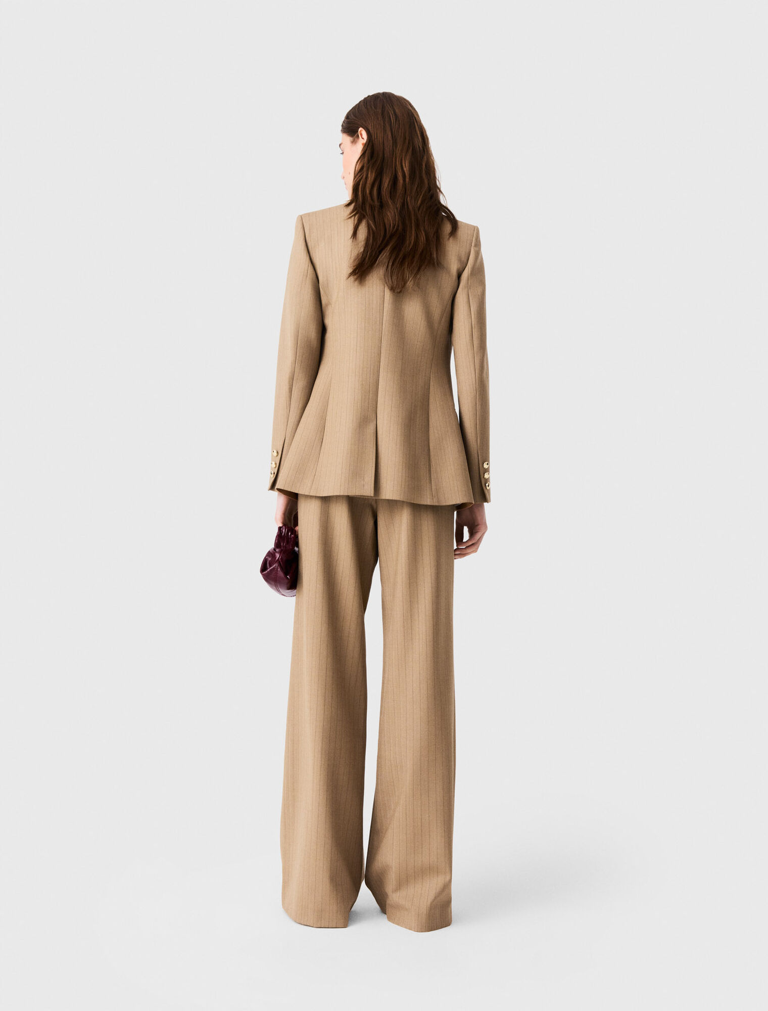 Veste de tailleur crois&eacute;e