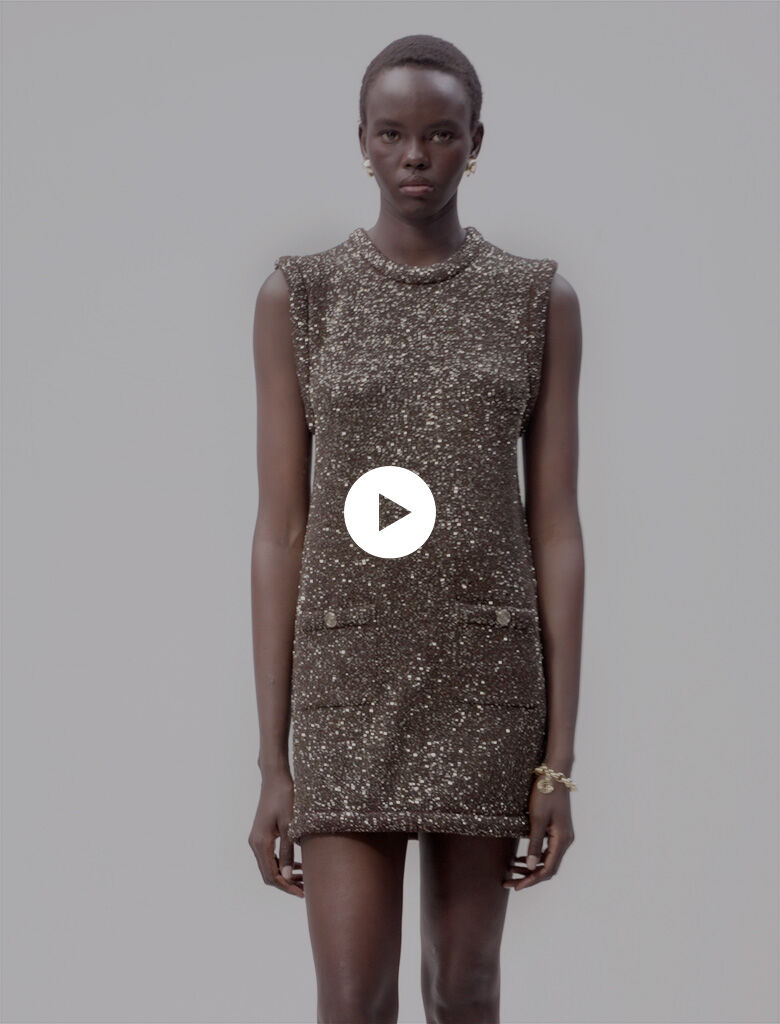 Maje robe paillette top