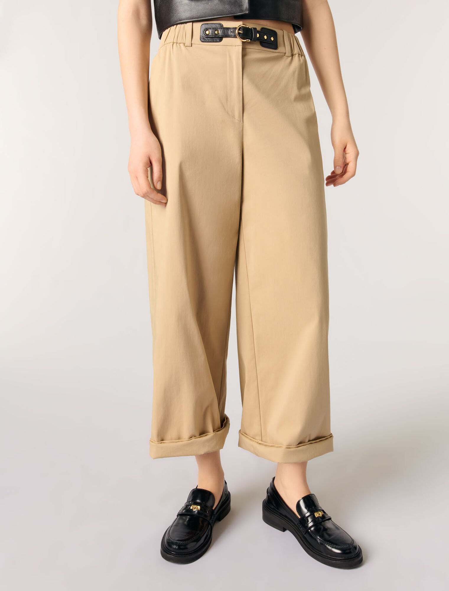 Pantalon large en coton
