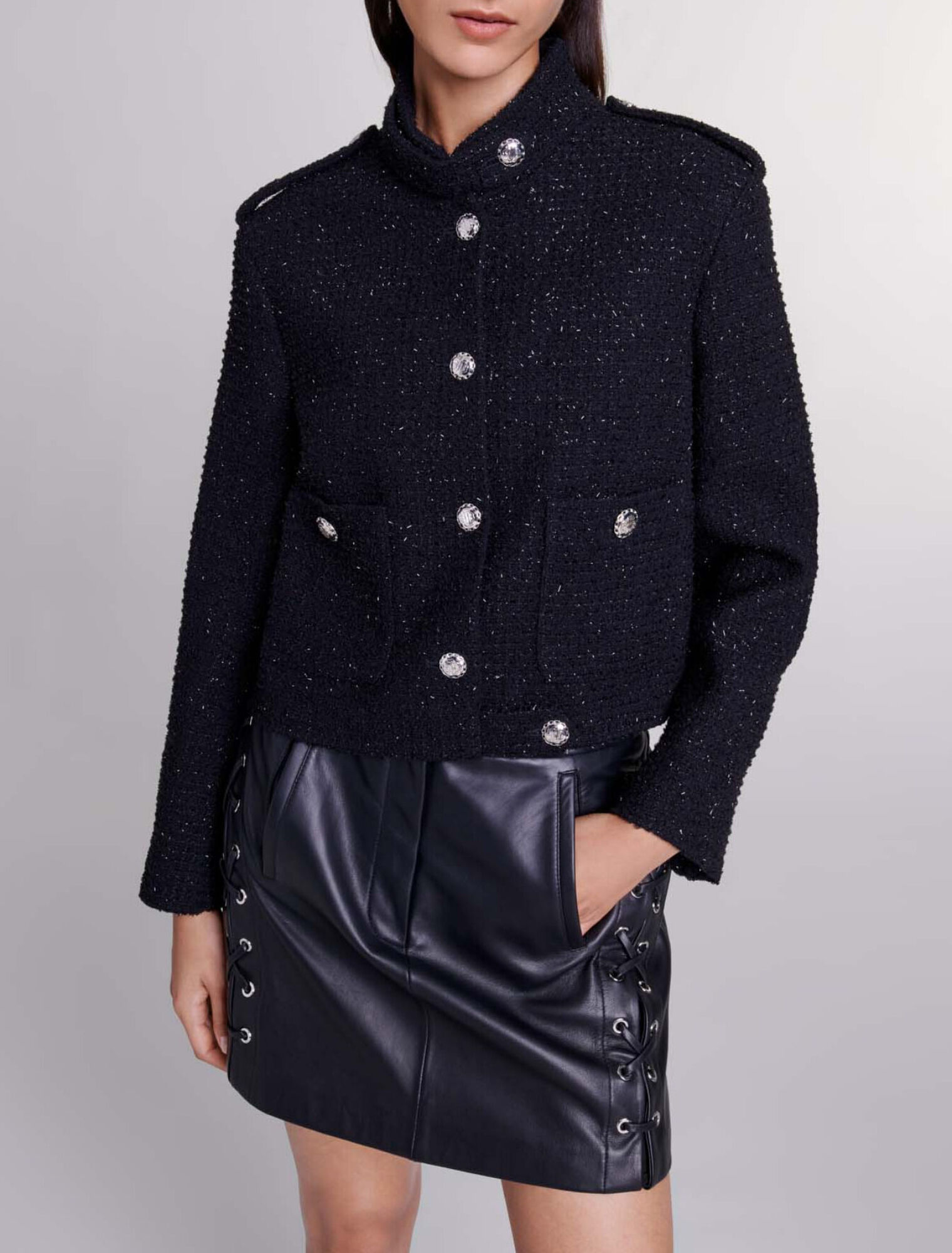 Veste courte en tweed