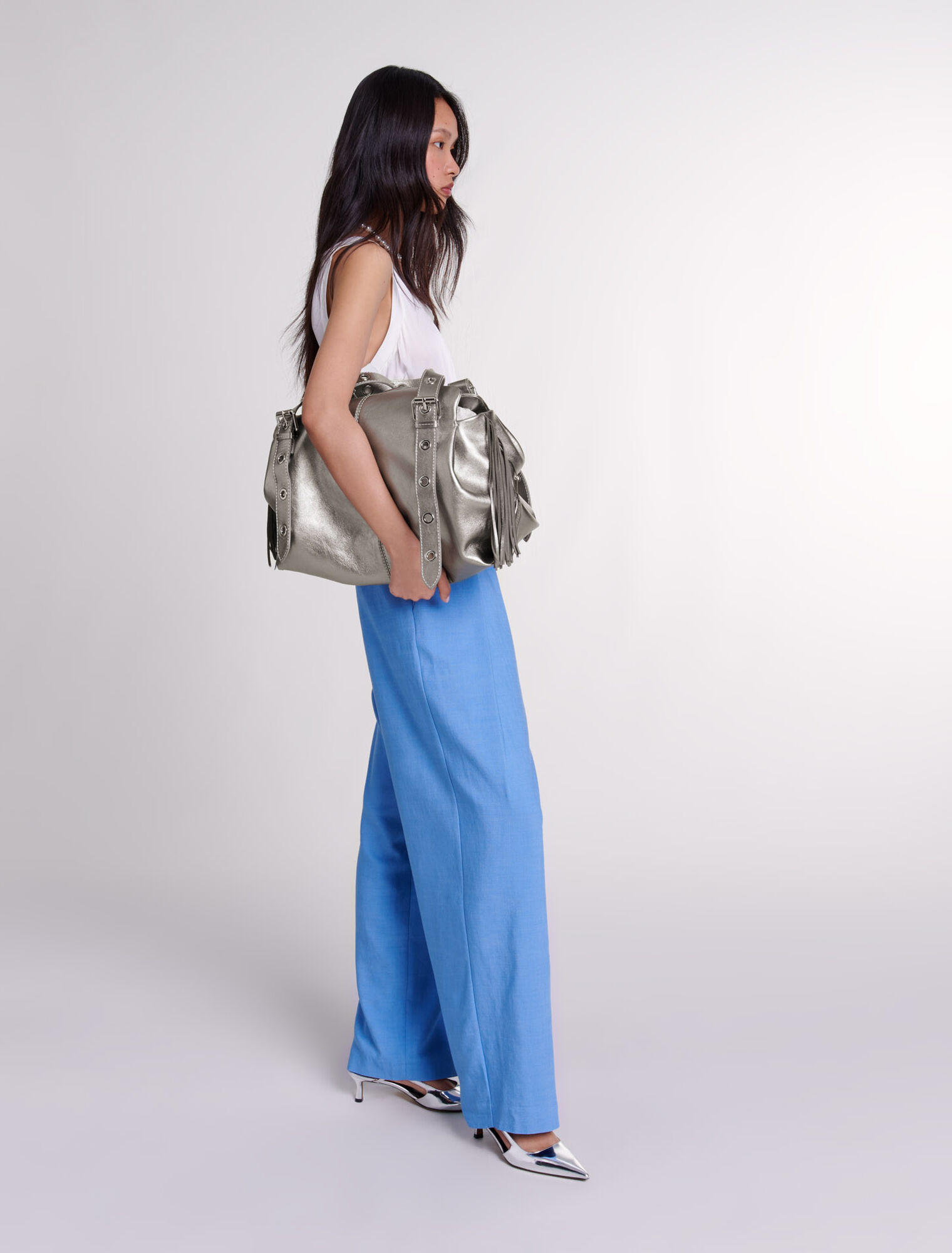 Sac Miss M XL en cuir métallisé