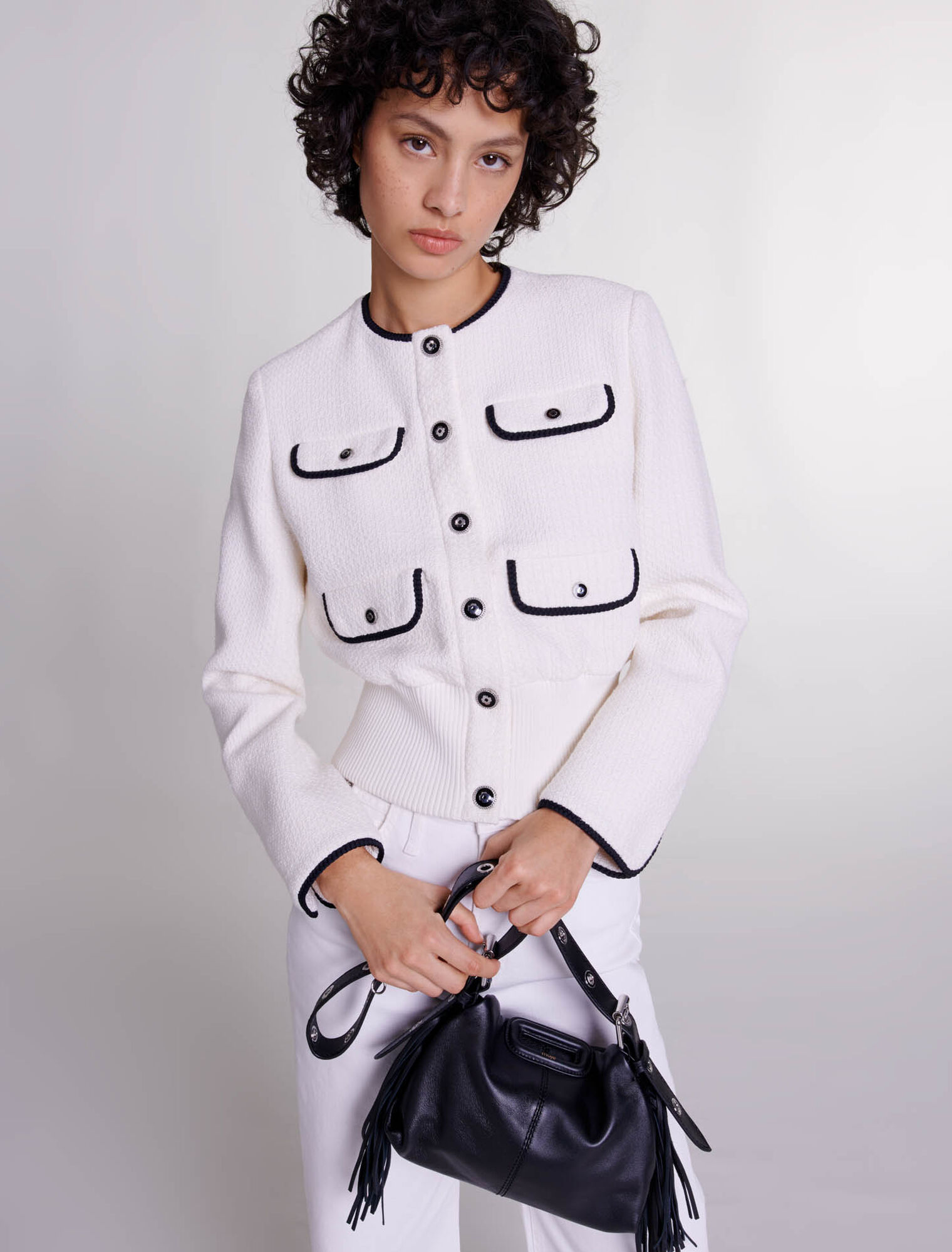 Blouson ajusté en tweed