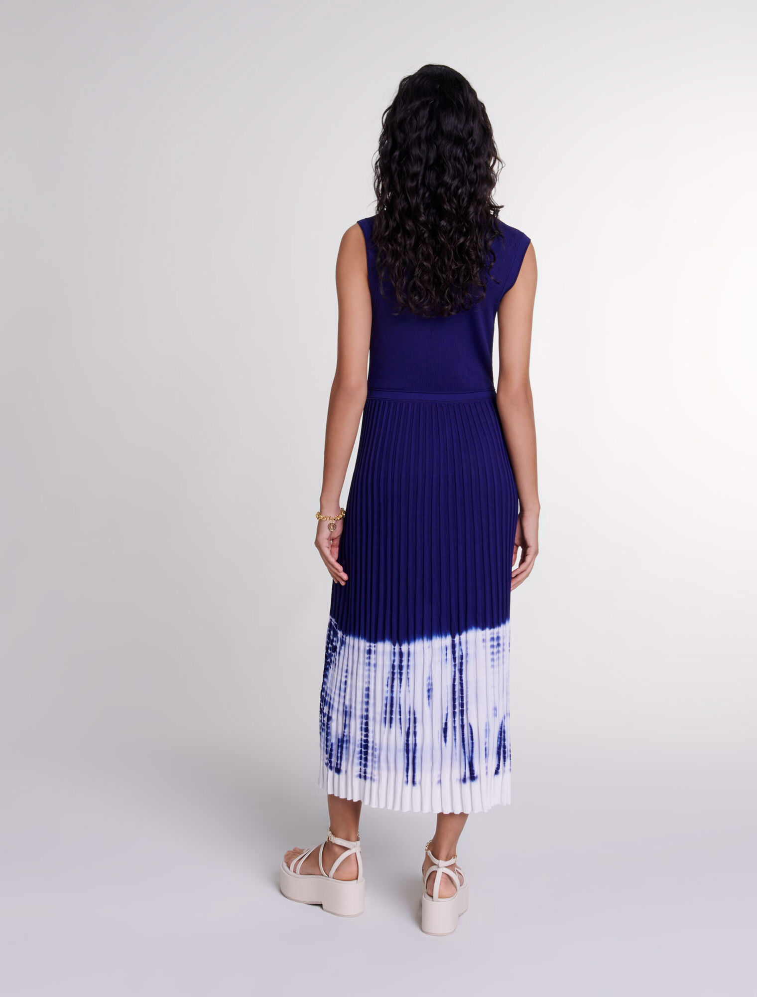 Robe longue en maille tie an dye