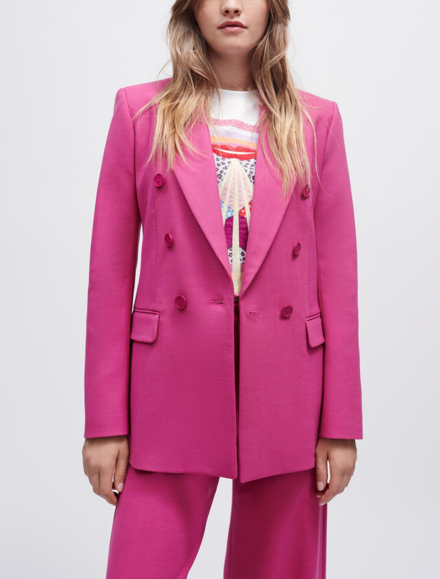 Veste de tailleur croisée et stretch