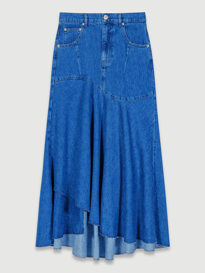 Jupe en denim asymétrique