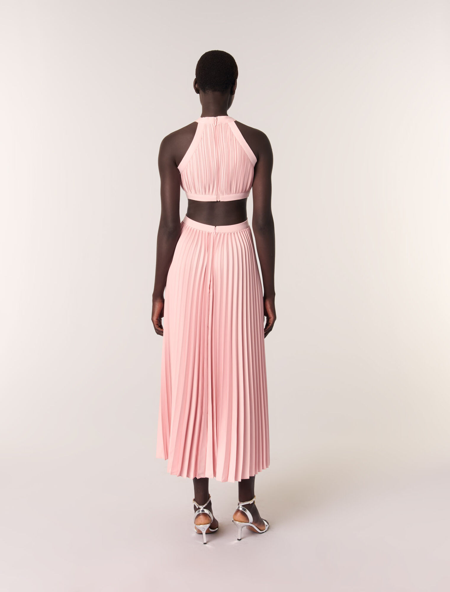 Robe longue plissée