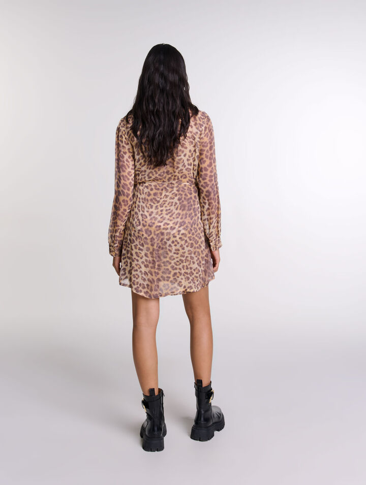 Robe courte imprimé léopard
