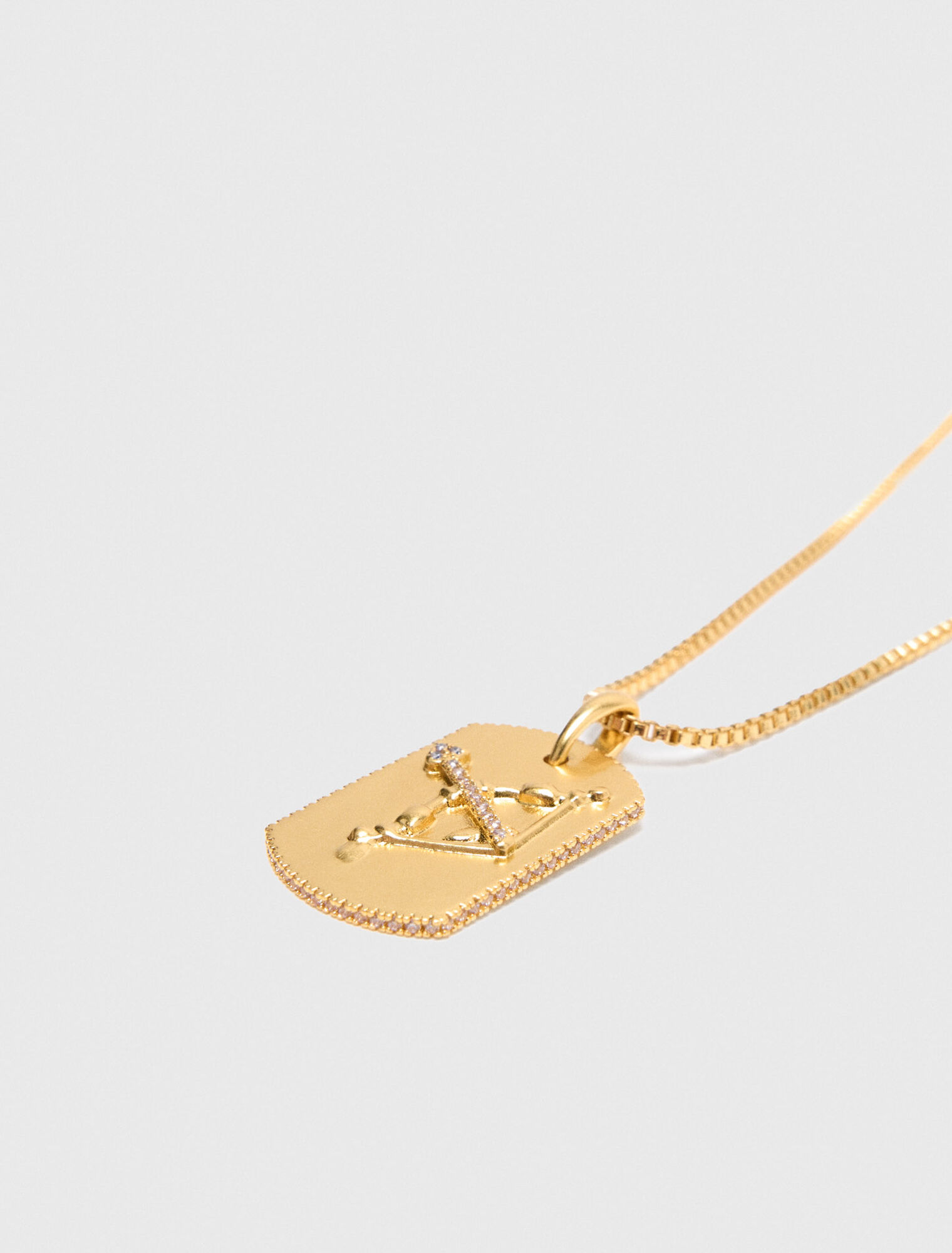 Collier plaque signe du zodiaque