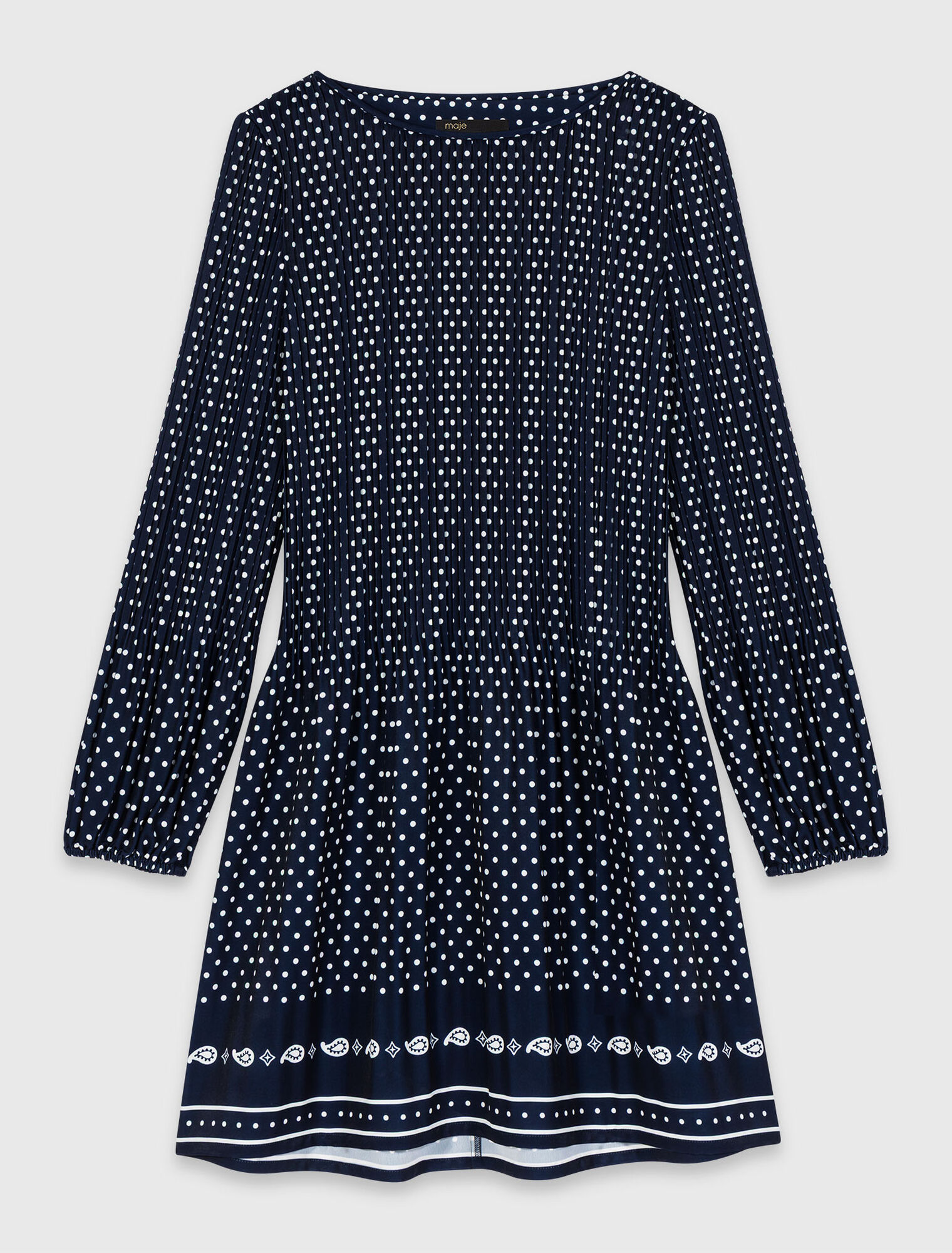 Robe pliss&eacute;e imprim&eacute;e