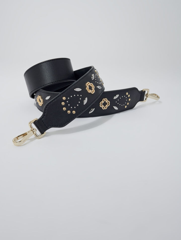 Bandoulière en cuir à studs