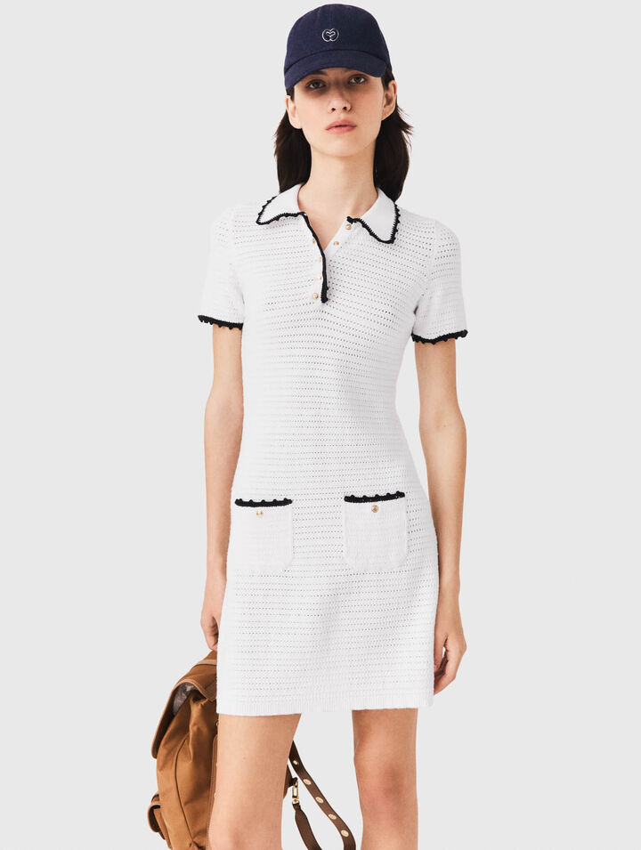 Robe polo en maille avec crochet