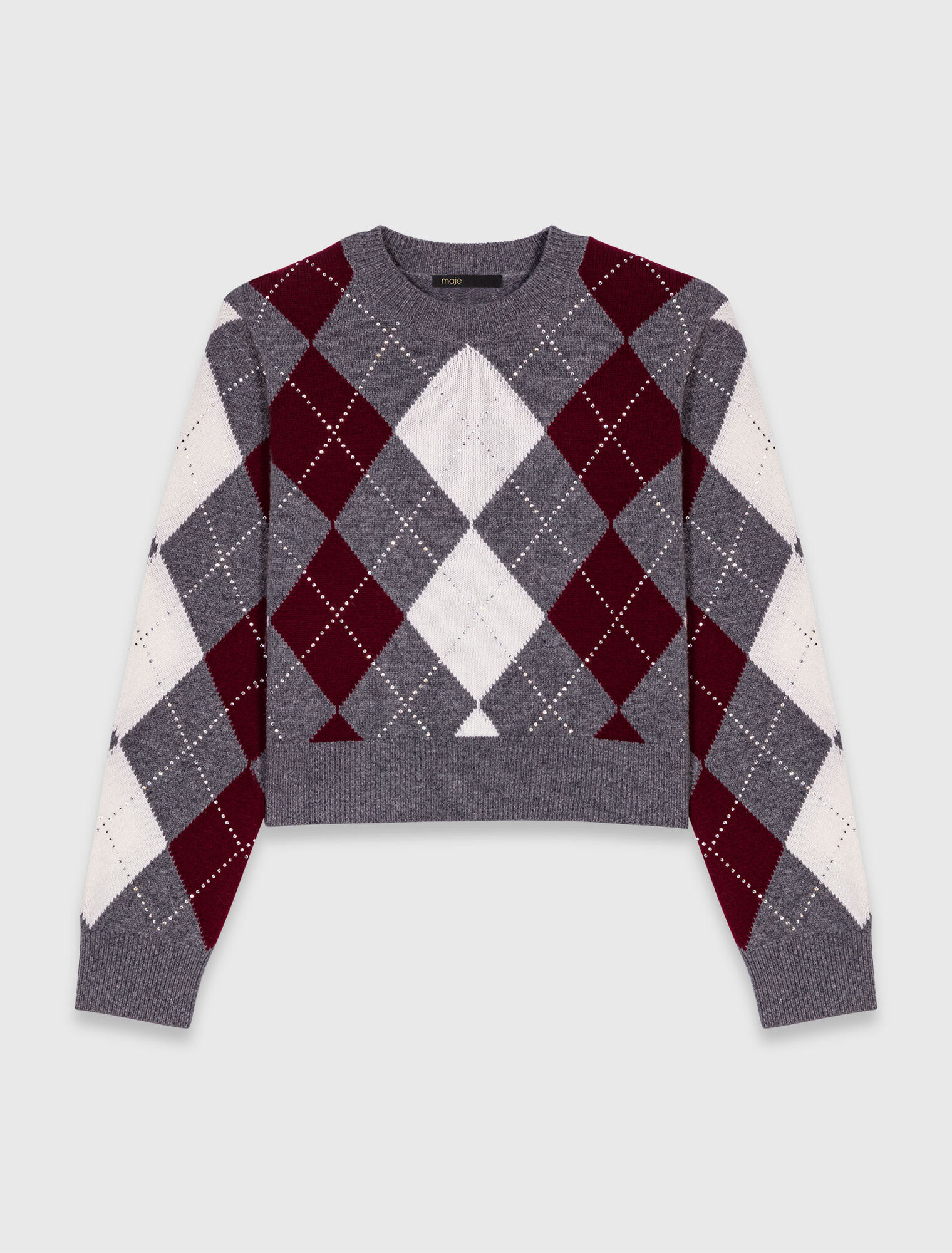 Pull court à motif argyle