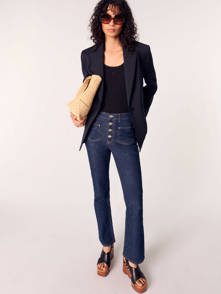 Jean denim à poches