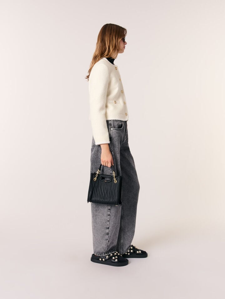 Mini cabas en cuir matelassé