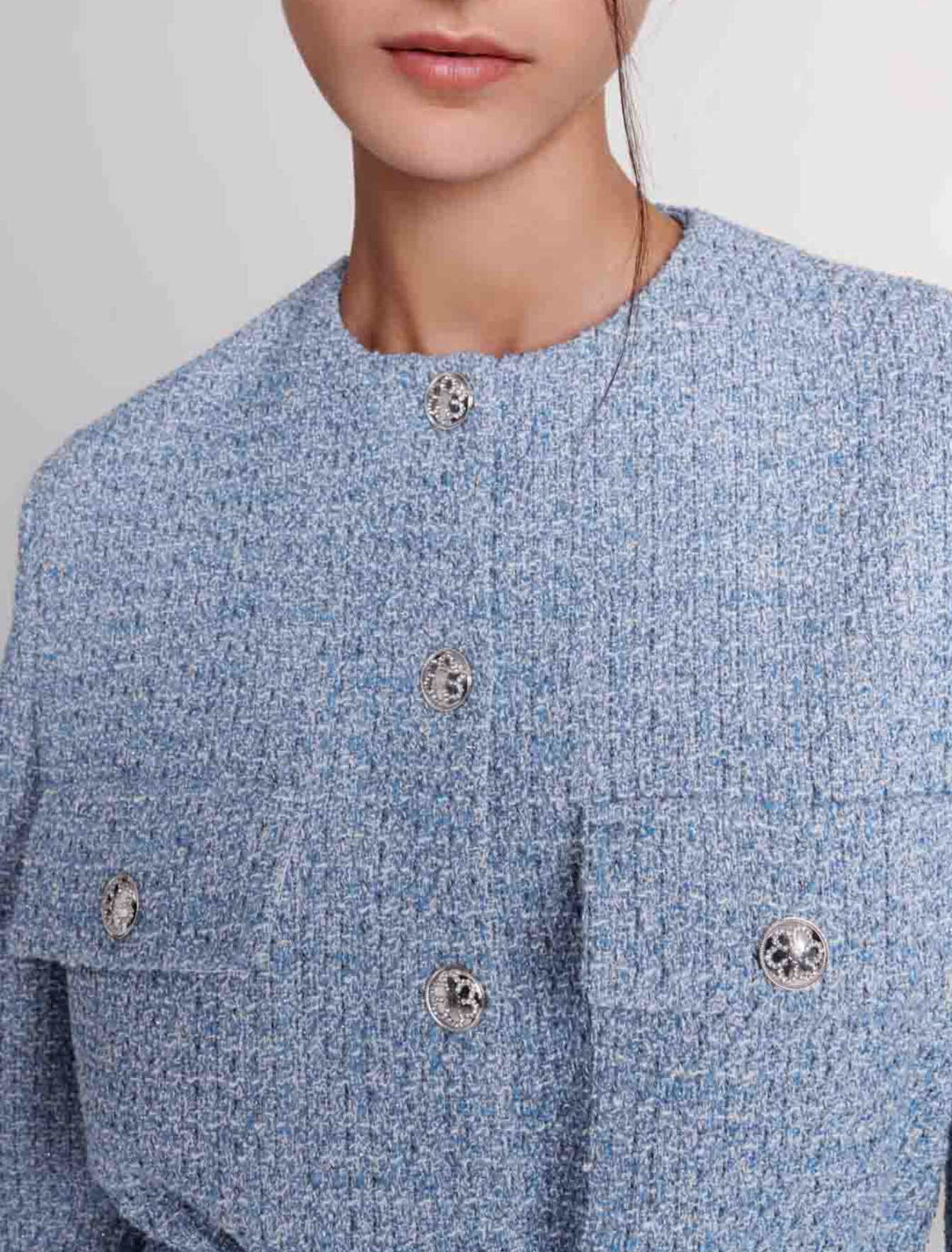 Veste ceinturée en tweed
