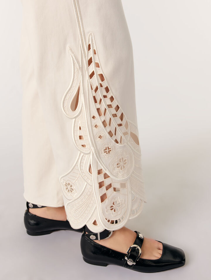 Pantalon brodé