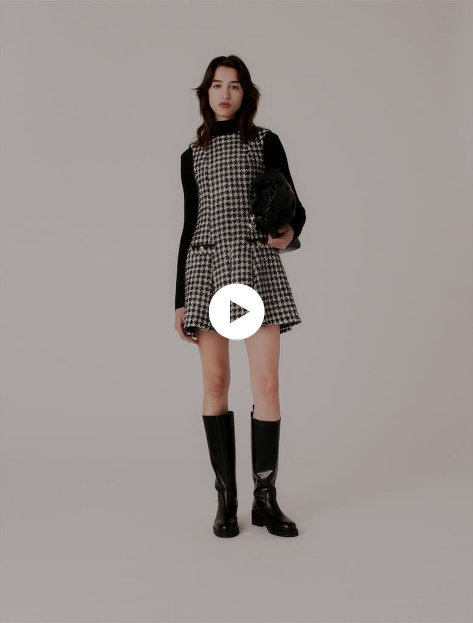 Robe en tweed évasée