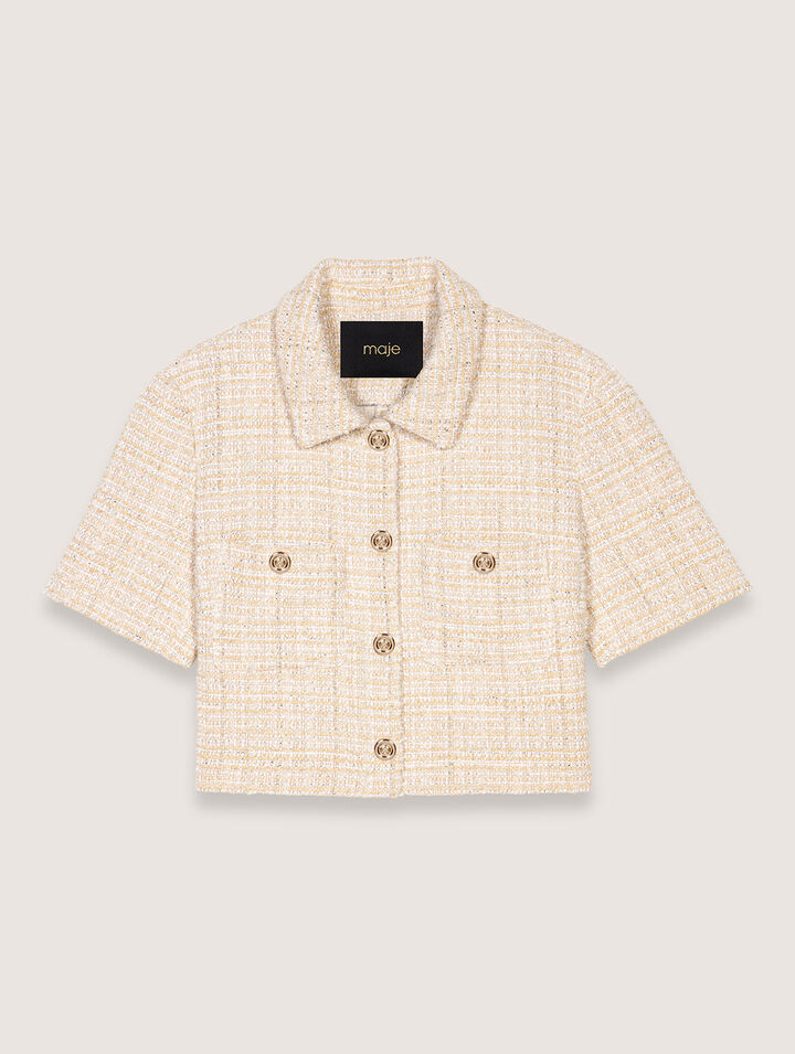 Veste courte en tweed