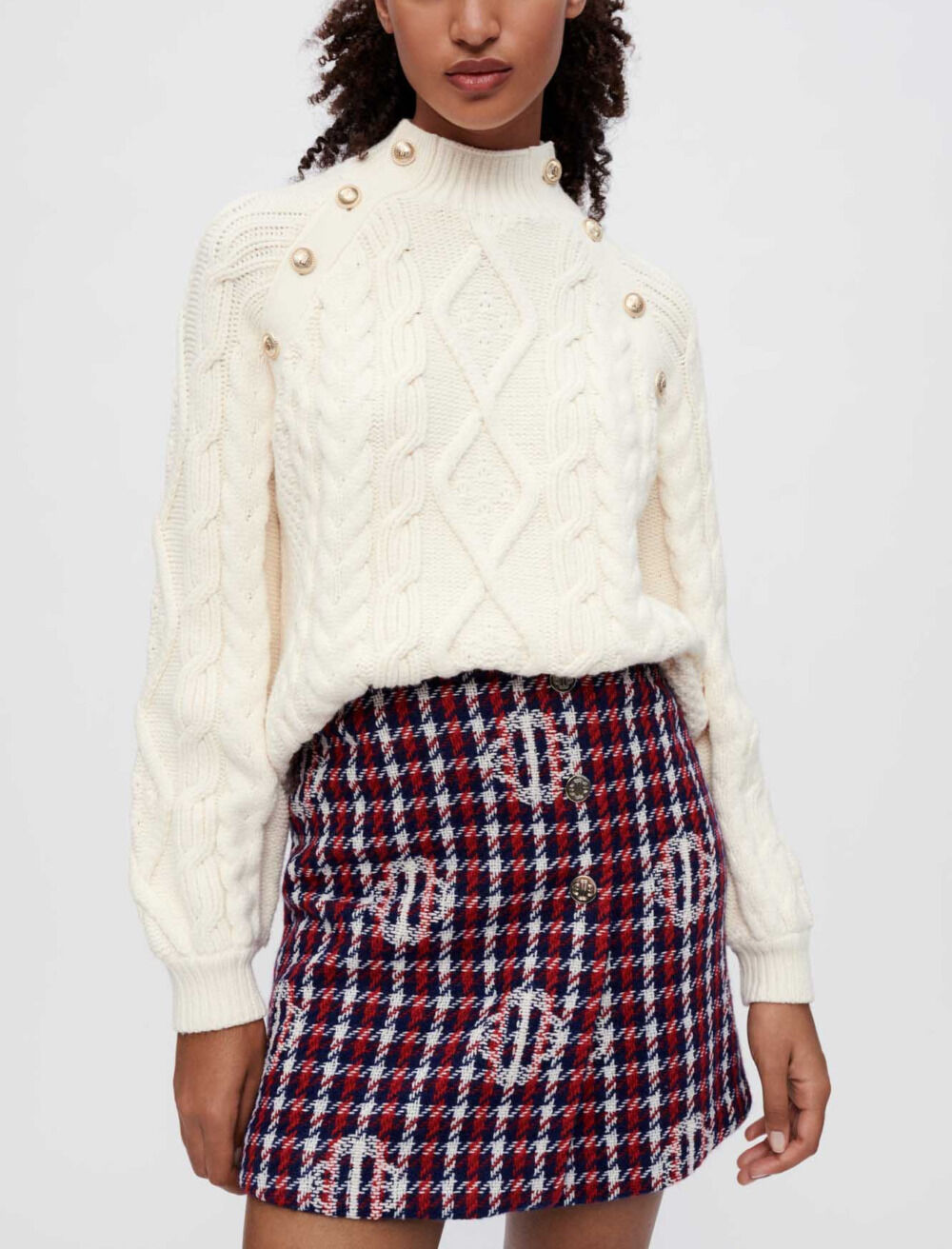 Maje jupe carreaux new arrivals