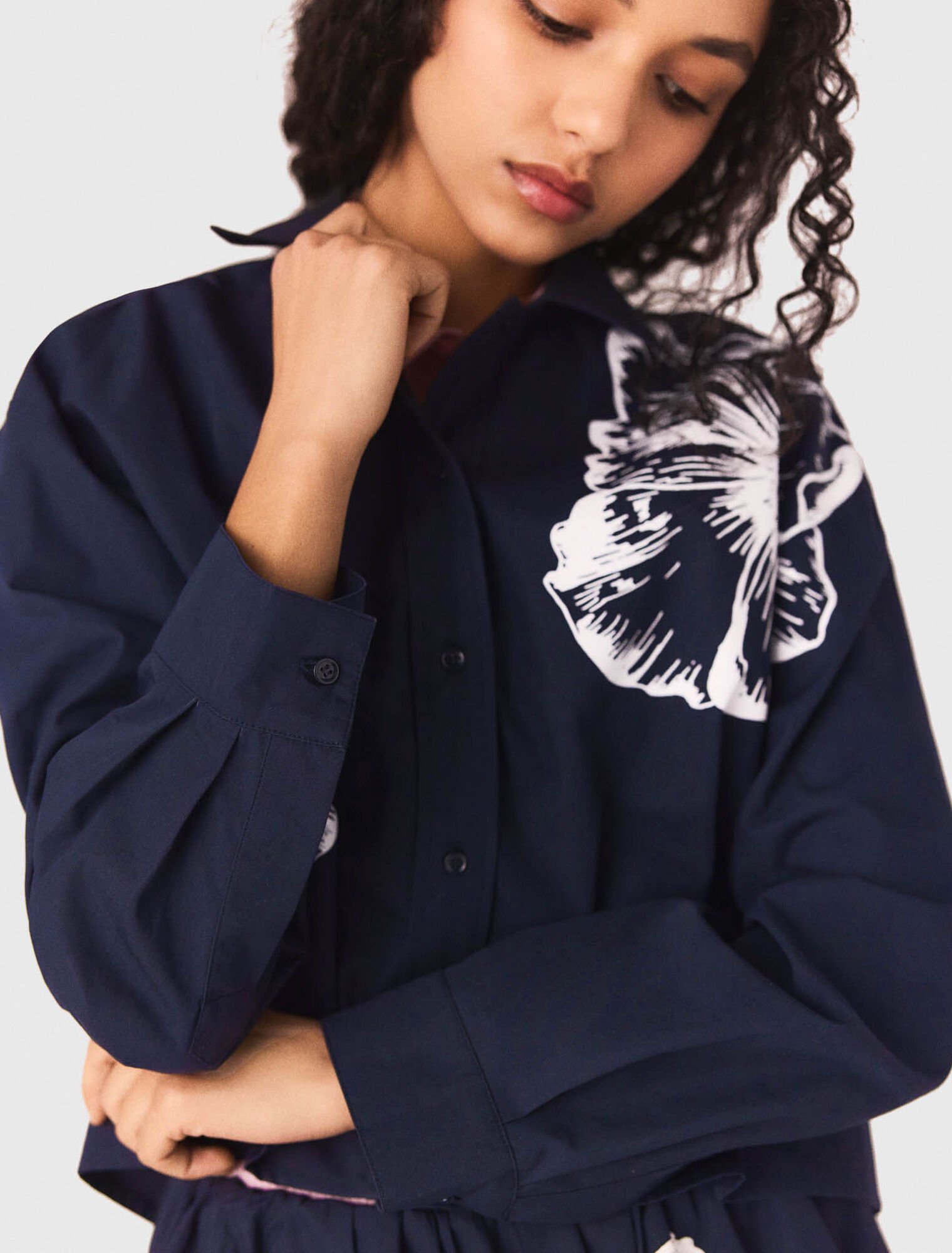 Chemise courte en coton