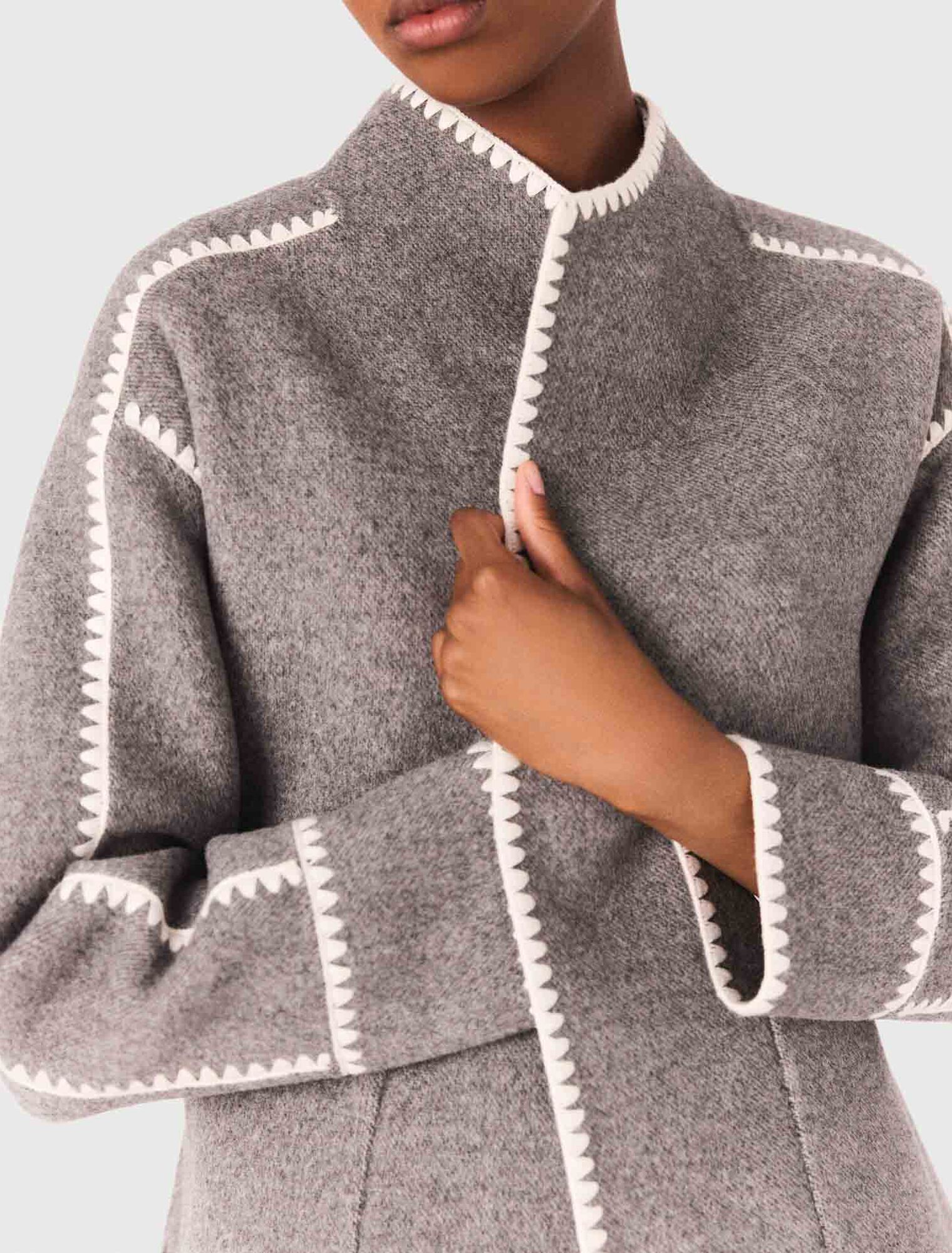 Manteau court double face