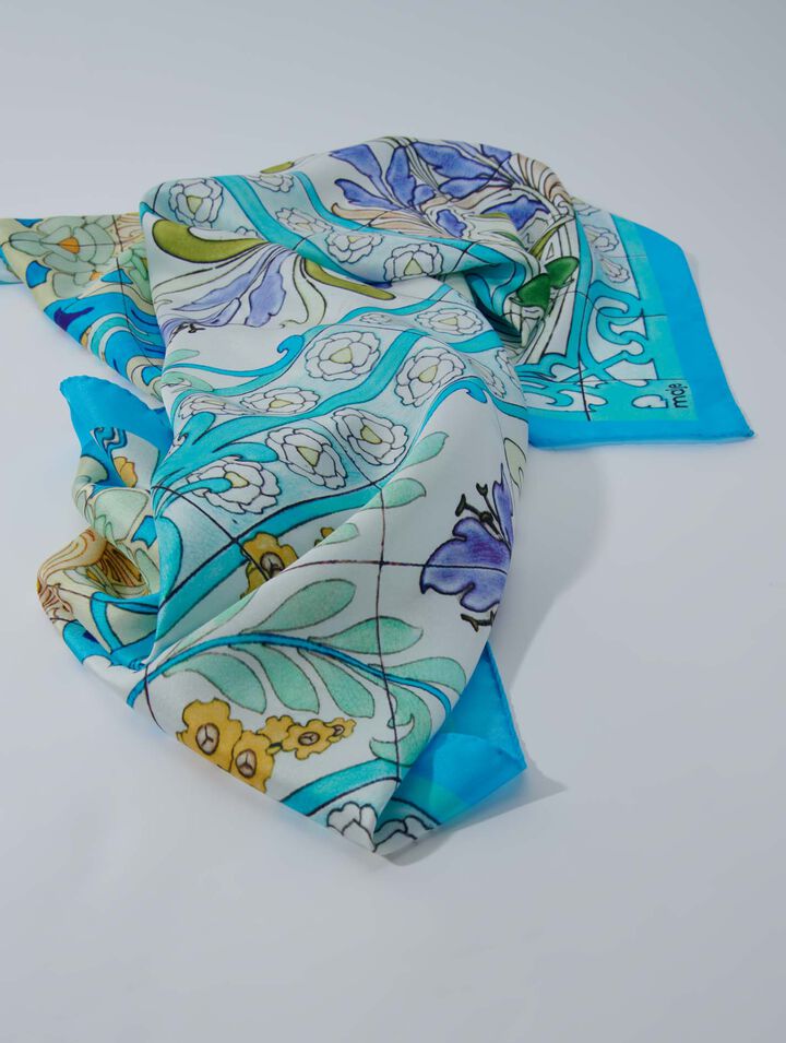 Foulard en soie imprimé Mozaïque