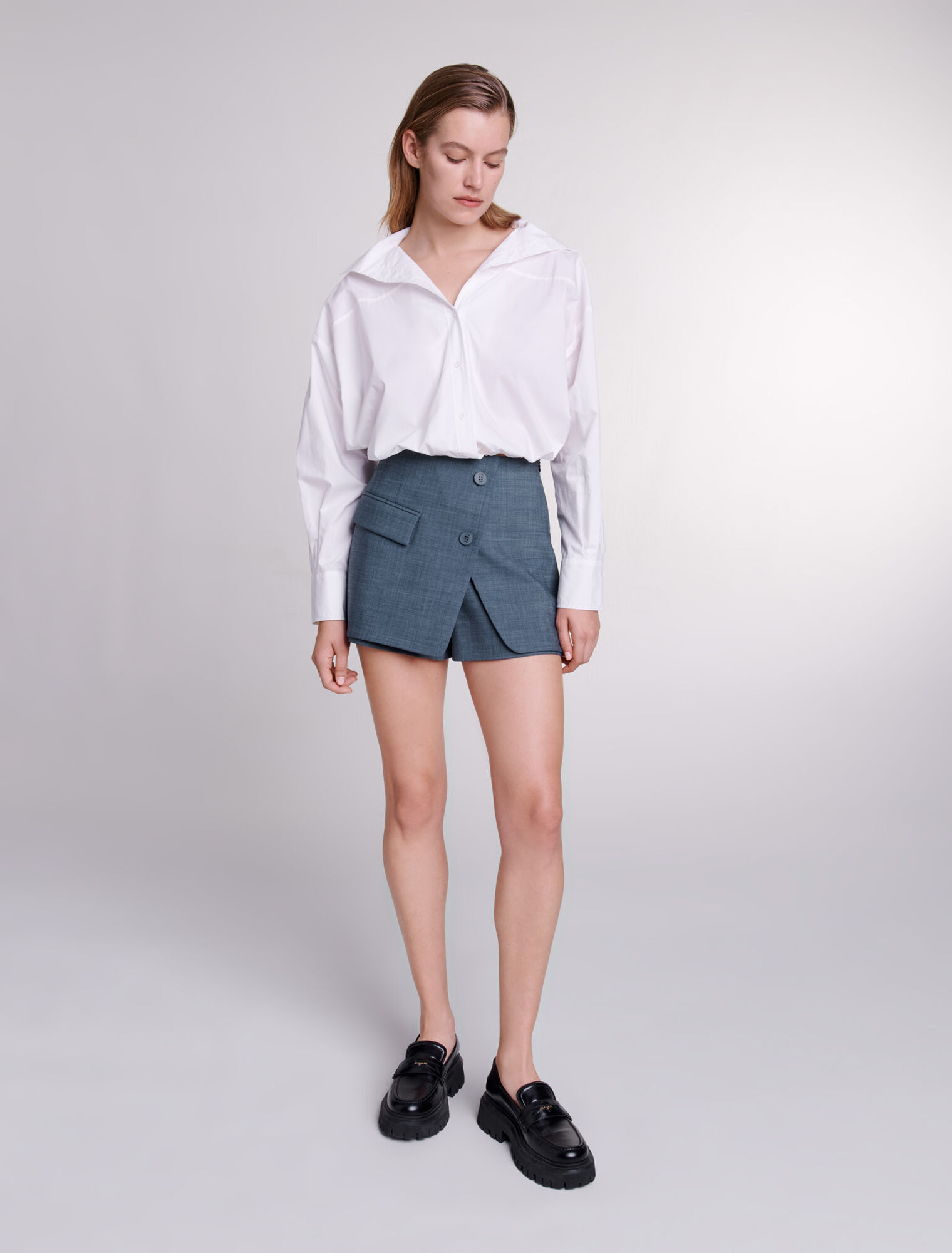 Chemise courte en coton