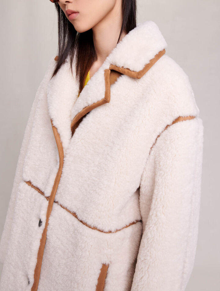 Manteau long patchwork