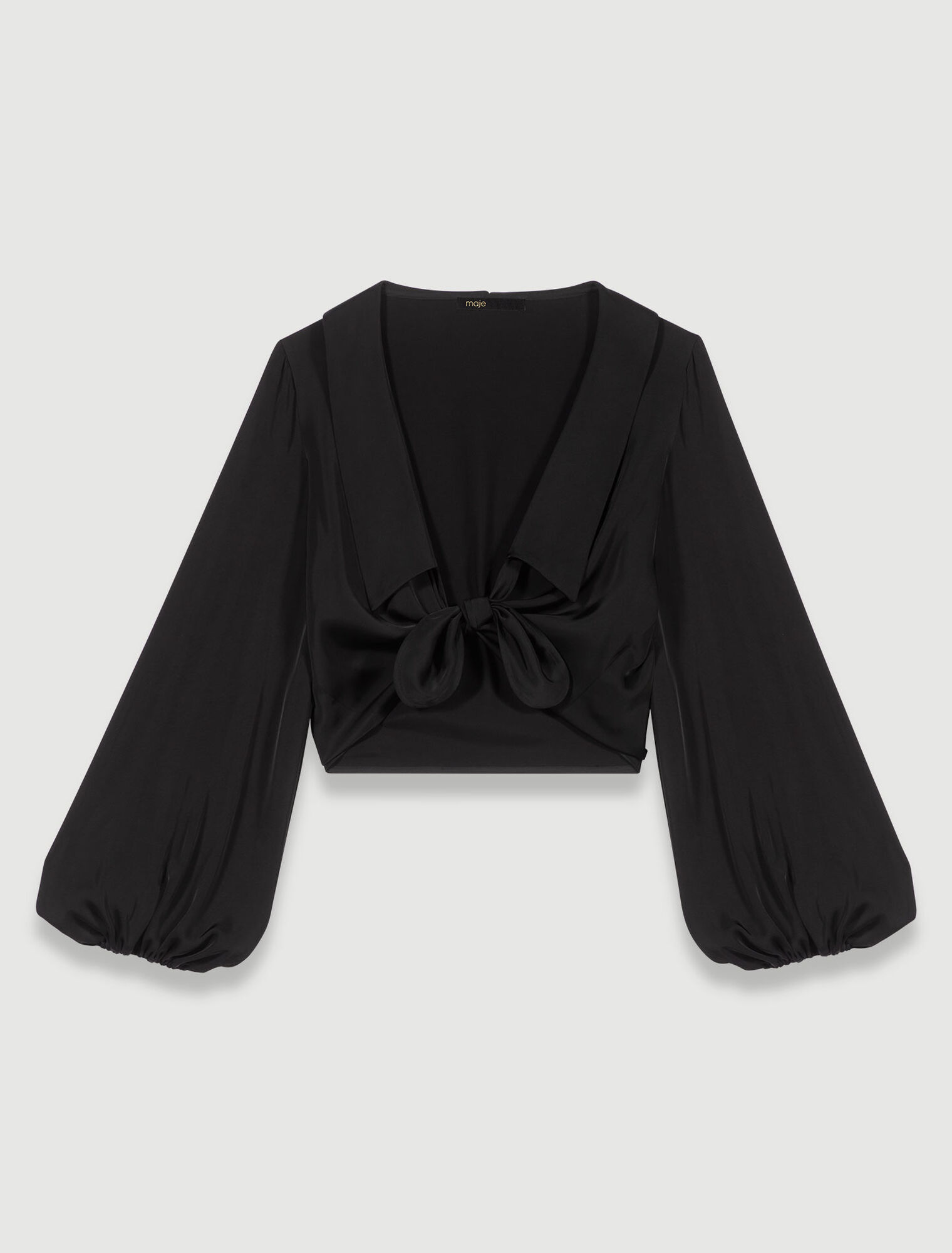 Chemise satinée nouée
