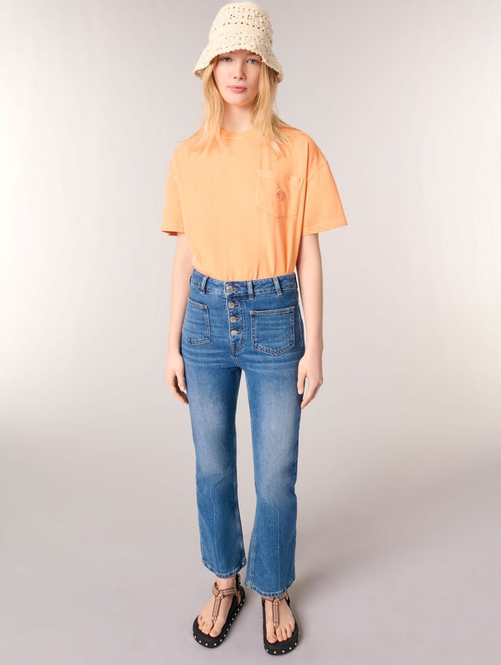 Jean denim à poches