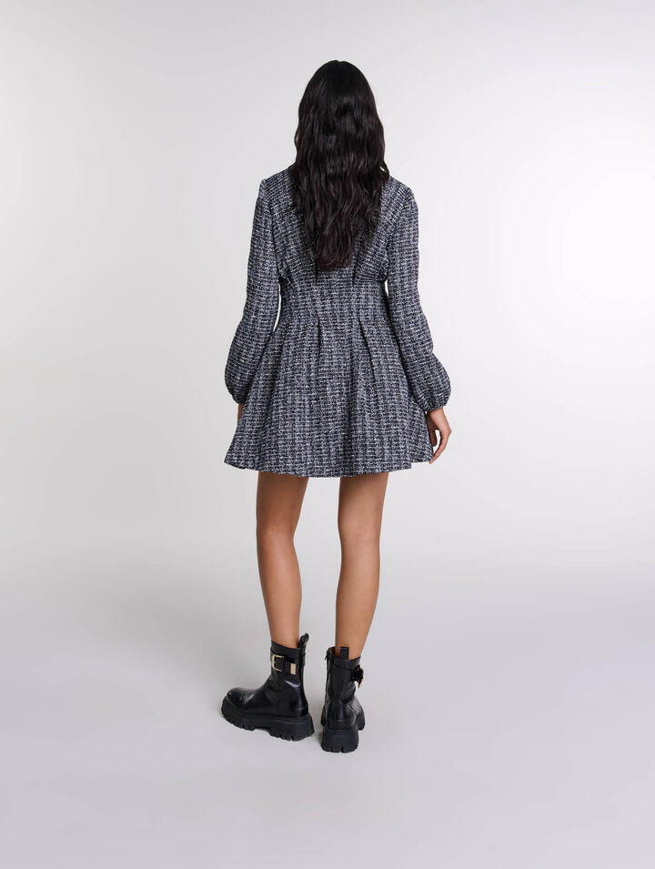 Robe courte en tweed