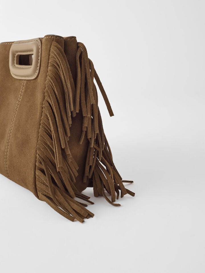 Sac M mini en cuir suède