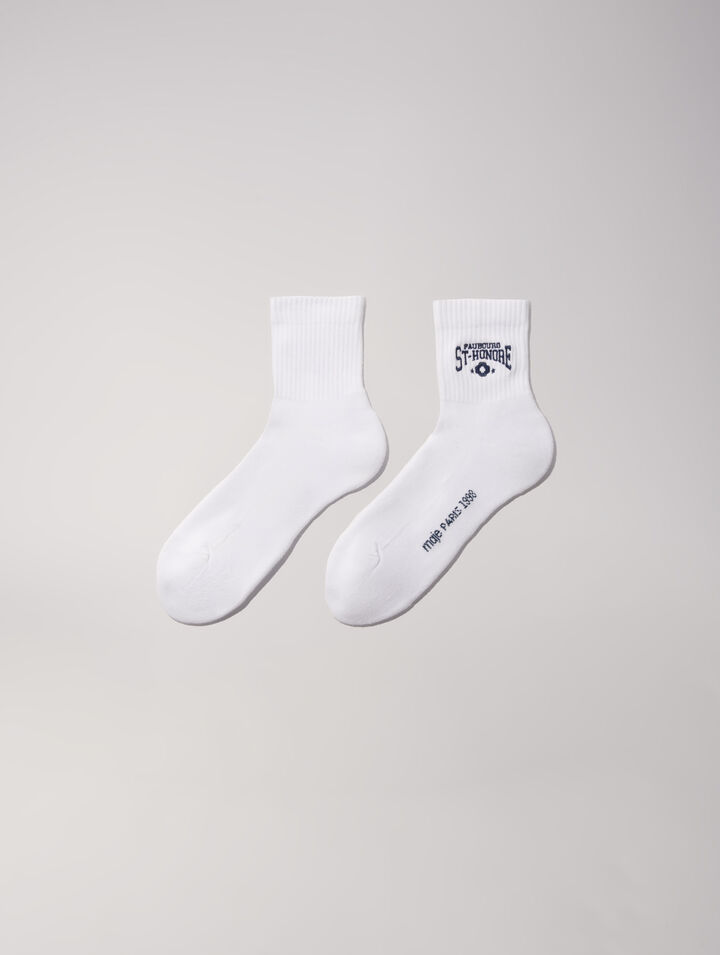 Chaussettes brodées Saint Honoré