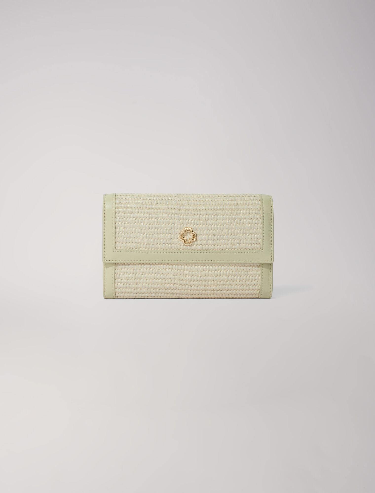 Pochette à chaîne effet raphia