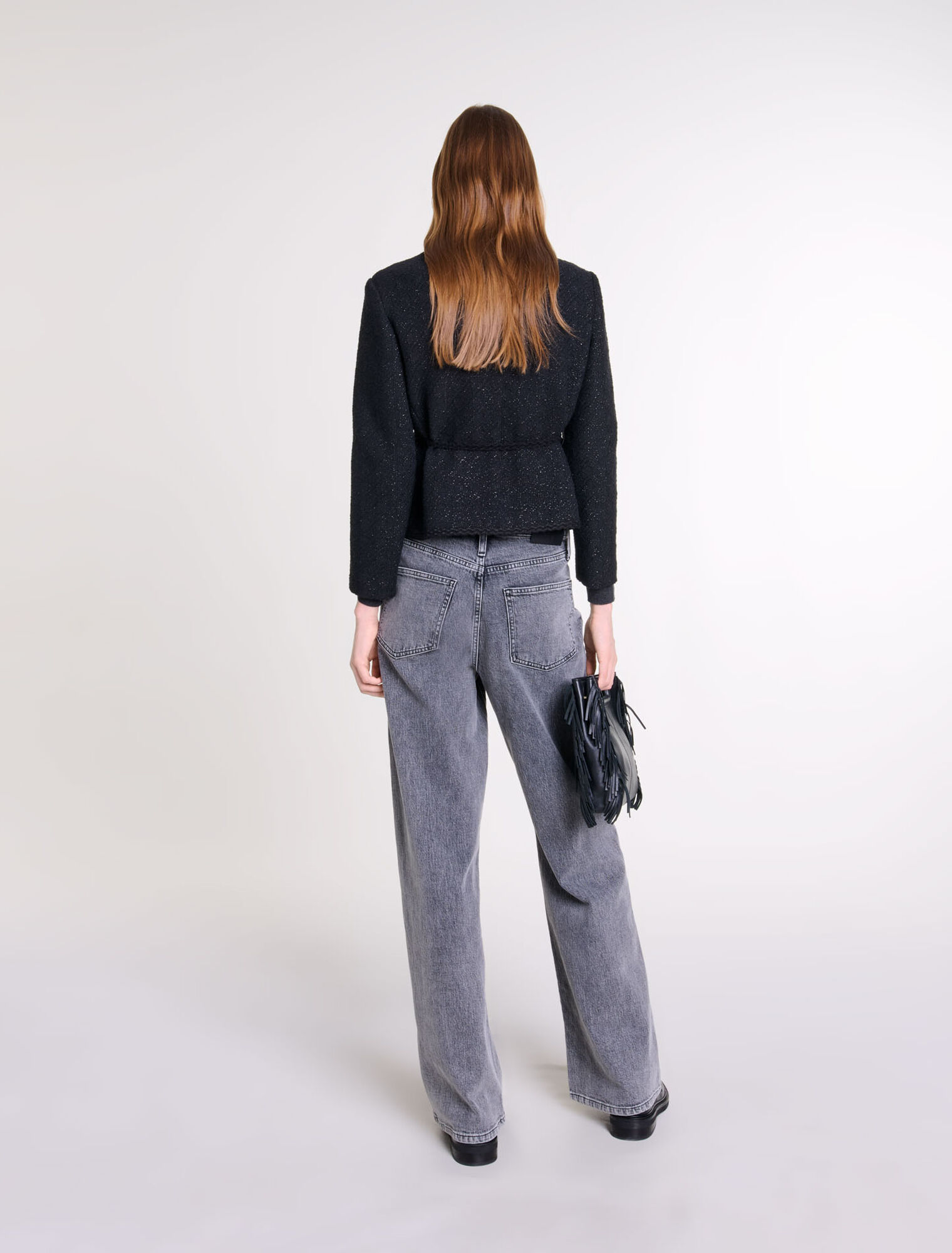 Veste ceinturée en tweed